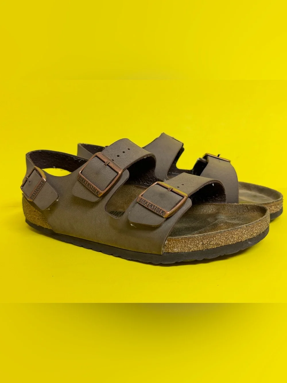 Birkenstock Unisex Milano Birkibuc Mocha Sandals EU41/W10-10.5/M8-8.5